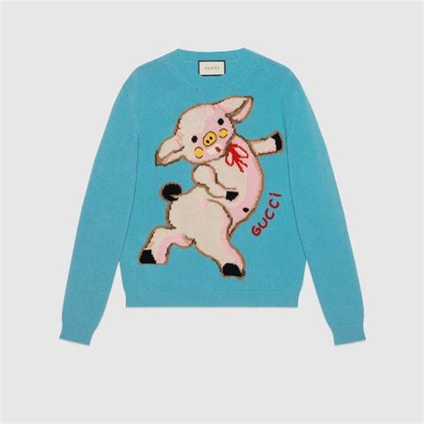 white gucci sweater replica|gucci piglet sweater.